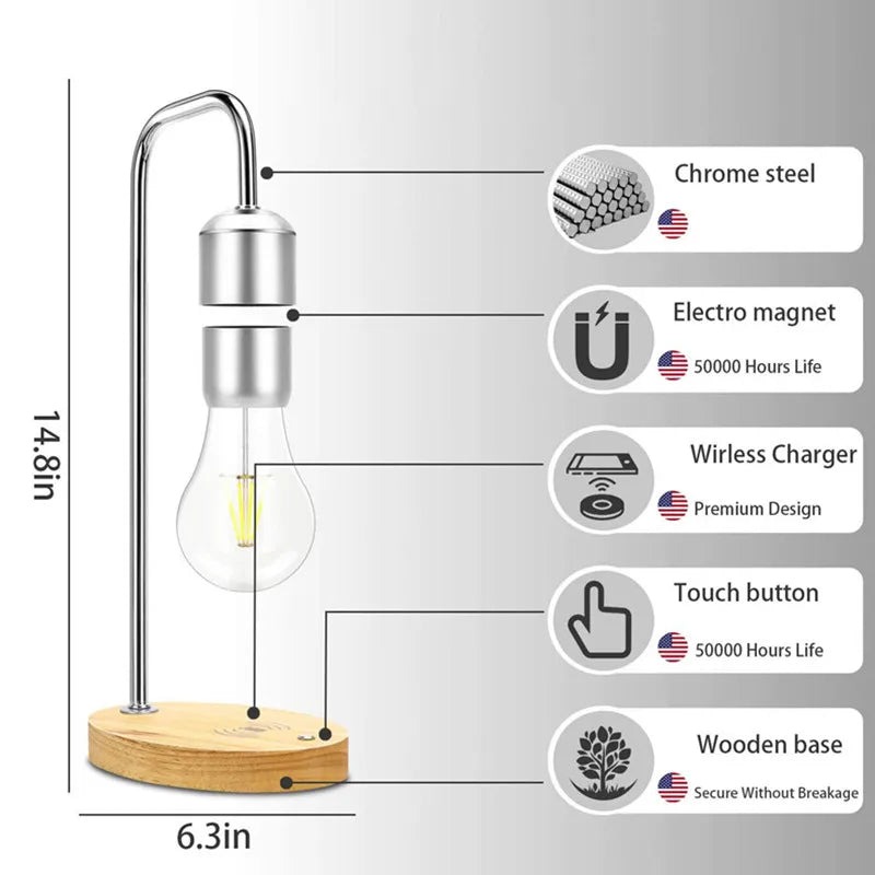 Magnetisch schwebende Glühbirne Lampe