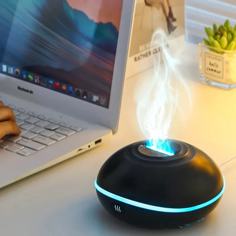 Scent Diffuser Air 7 Color LED Essential Oil Flame Lamp Humidifier Ultrasonic Mist Generator Aroma Diffuser