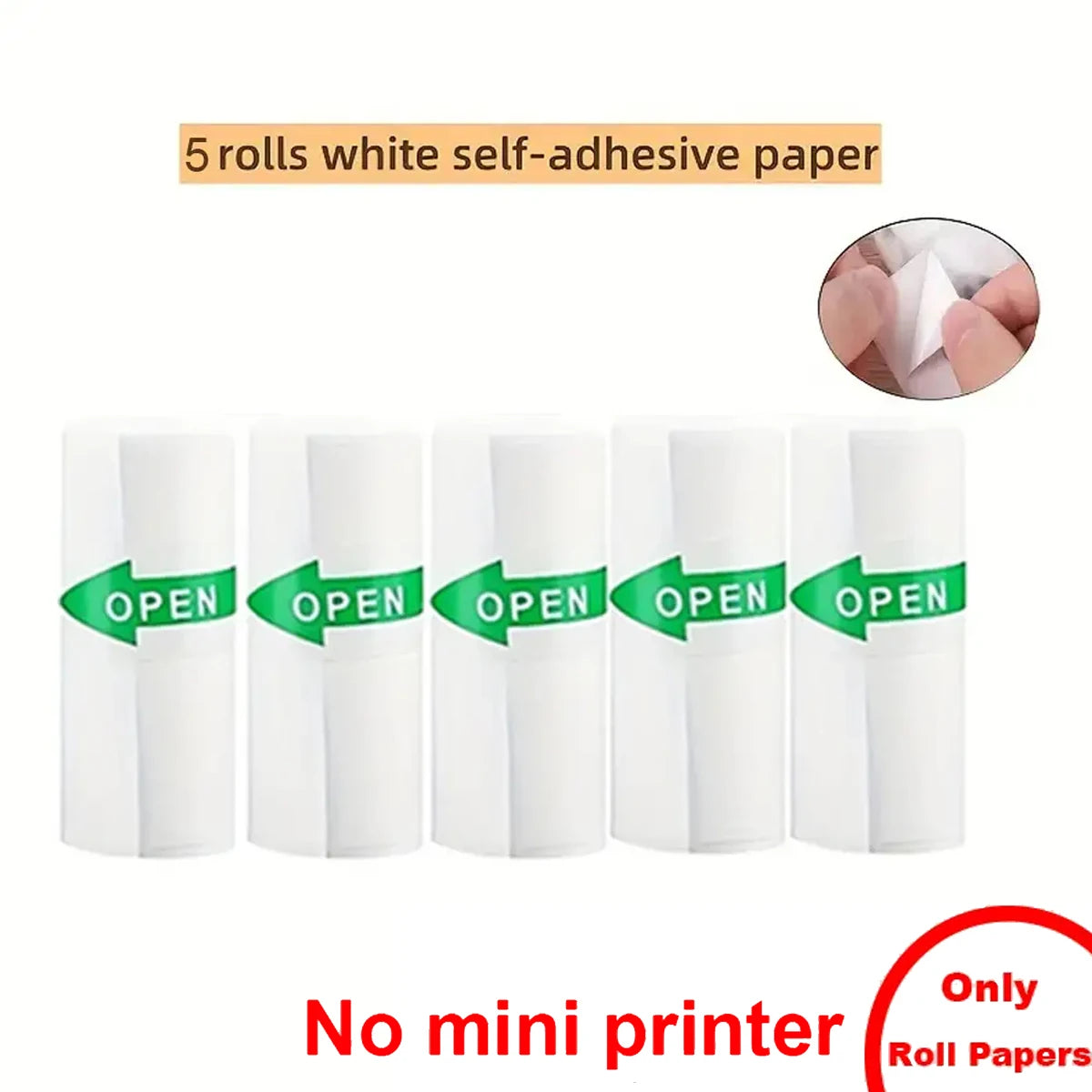 Mini Portabl Printer Inkless Sticker Maker, Free Cut Small Pocket Printer, Portable Thermal Printer for Photo Journal Notes Memo