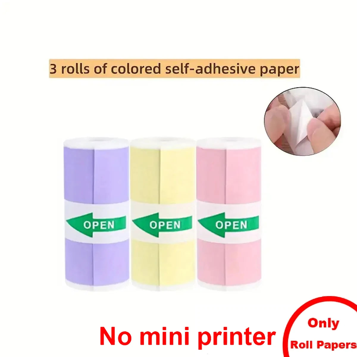 Mini Portabl Printer Inkless Sticker Maker, Free Cut Small Pocket Printer, Portable Thermal Printer for Photo Journal Notes Memo