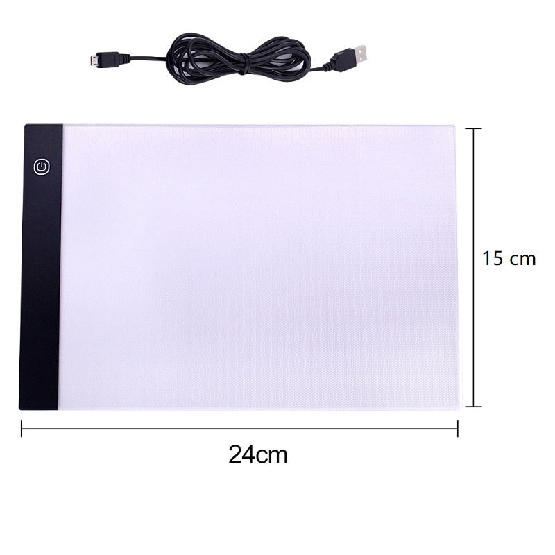 Dimmbares LED Zeichenbrett A4 Hochformat Grafik Tablet Lichttisch Kopiertisch