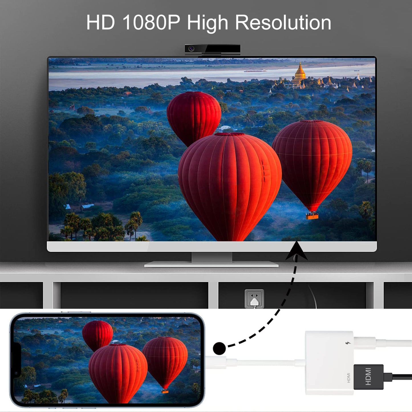 Iphone/Ipad hdmi adapter 1080P Video&Audio