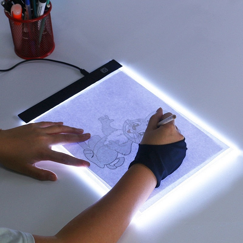 Dimmbares LED Zeichenbrett A4 Hochformat Grafik Tablet Lichttisch Kopiertisch